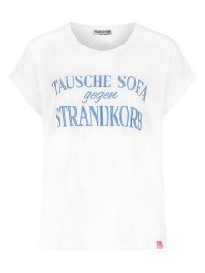 Eight2Nine Koszulka w kolorze białym rozmiar: S. Białe bluzki Eight2Nine, s, bez wzorów, z bawełny, bez kołnierzyka, bez ramiączek. Za 43,99 zł.