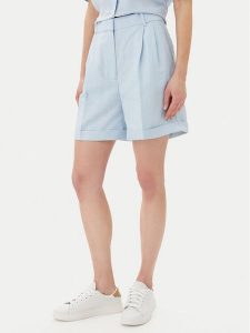 Tommy Hilfiger Szorty materiałowe WW0WW44767 Błękitny Regular Fit. Niebieskie szorty TOMMY HILFIGER, bez wzorów, z materiału. Za 309,99 zł.