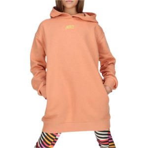 Bluza polarowa Nike Club. Brązowe sukienki Nike, bez wzorów, z dresówki, sportowe, bez kołnierzyka, bez ramiączek, sportowe. Za 228,99 zł.