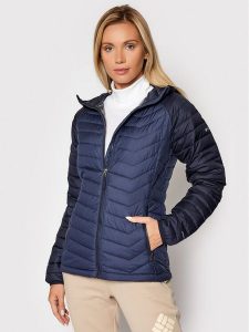 Columbia Kurtka przejściowa Powder Lite 1699071 Granatowy Slim Fit. Niebieskie kurtki Columbia, m, bez wzorów, z syntetyku, bez kaptura. Za 469,99 zł.