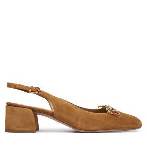 Czółenka HÖGL. Brązowe czółenka HÖGL, bez wzorów, bez obcasa, bez zapięcia. Za 739,99 zł.