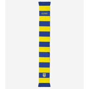 Szalik pasiak z herbem Arka Gdynia. Szaliki NO BRAND, bez wzorów, z materiału. Za 64,99 zł.