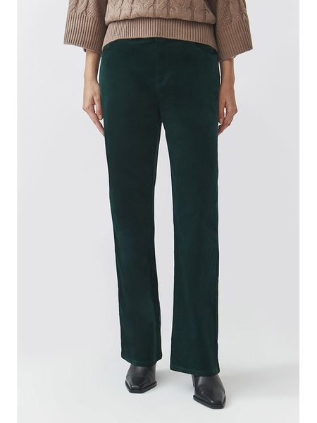 TATUUM Spodnie w kolorze ciemnozielonym rozmiar: 44. Zielone spodnie z wysokim stanem Tatuum, z aplikacjami, z materiału, z podwyższonym stanem. Za 148,61 zł.