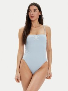 Tommy Hilfiger Strój kąpielowy UW0UW05393 Błękitny. Niebieskie stroje jednoczęściowe TOMMY HILFIGER, bez wzorów, z syntetyku. Za 299,99 zł.