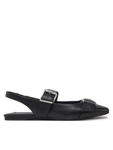 KARL LAGERFELD Sandały Konnie KL40186A Czarny. Czarne sandały KARL LAGERFELD, bez wzorów, ze skóry, bez obcasa, na płaskiej podeszwie, bez zapięcia. Za 429,99 zł.