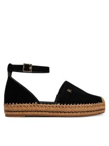 Tommy Hilfiger Espadryle Th Platform Espad Suede Strap FW0FW09144 Czarny. Czarne espadryle TOMMY HILFIGER, bez wzorów, ze skóry, bez obcasa. Za 409,99 zł.