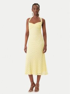 Bardot Sukienka koktajlowa Mariko 60397DB Żółty Regular Fit. Żółte sukienki Bardot, bez wzorów, wizytowe, bez kołnierzyka, bez ramiączek. Za 549,99 zł.