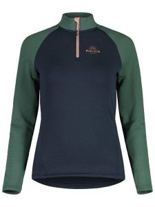 Maloja Bluza polarowa "NaspaeM" w kolorze granatowym rozmiar: M. Niebieskie bluzy Maloja, m, bez wzorów, z polaru, bez kaptura. Za 216,22 zł.