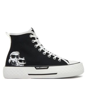 Trampki KARL LAGERFELD. Czarne trampki KARL LAGERFELD, bez wzorów, bez zapięcia. Za 329,99 zł.