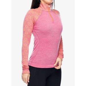 Bluza termoaktywna damska Smartwool Classic Thermal Merino BL 1/4 Zip Boxed. Czerwone bluzy Smartwool, na zimę, xl, bez wzorów, bez kaptura. Za 398,99 zł.