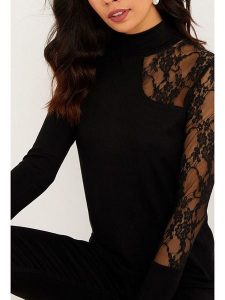 Milan Kiss Koszulka w kolorze czarnym rozmiar: L. Czarne bluzki Milan Kiss, l, bez wzorów, z koronki, bez kołnierzyka, bez ramiączek. Za 104,99 zł.