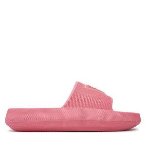 Klapki Guess. Czerwone klapki Guess, z aplikacjami, bez obcasa. Za 129,99 zł.
