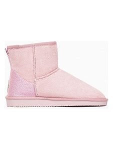 ISLAND BOOT Botki zimowe "Caspian" w kolorze jasnoróżowym rozmiar: 39. Różowe botki Island Boot, na zimę, bez wzorów, z materiału, bez obcasa, bez zapięcia. Za 127,35 zł.