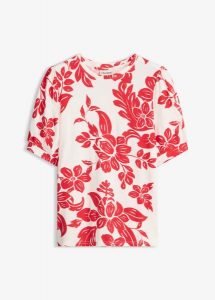 T-shirt z miękkiej mieszanki wiskozy. Białe t-shirty bonprix, bez wzorów, z wiskozy, bez kołnierzyka, bez ramiączek. Za 44,99 zł.
