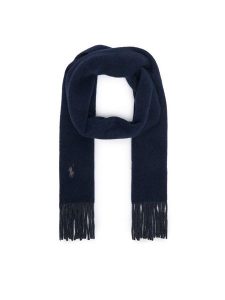 Polo Ralph Lauren Szal 449959334006 Granatowy. Niebieskie rękawiczki Polo Ralph Lauren, bez wzorów, z wełny. Za 519,99 zł.