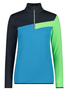 CMP Bluza polarowa w kolorze niebiesko-antracytowo-zielonym rozmiar: 36. Czarne bluzy CMP, bez wzorów, z materiału, bez kaptura. Za 130,99 zł.