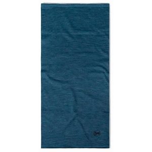 Komin chusta wielofunkcyjna z wełny merino lightweight. Niebieskie apaszki i chusty Buff, bez wzorów, z materiału. Za 112,99 zł.