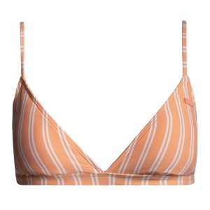 Góra od stroju kąpielowego ROXY Into The Sun Fix Tikitri. Brązowe bikini Roxy, bez wzorów. Za 69,99 zł.