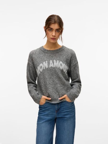 Vero Moda Sweter w kolorze szarym rozmiar: L. Szare swetry oversize Vero Moda, l, bez wzorów, z materiału, bez ramiączek. Za 87,19 zł.