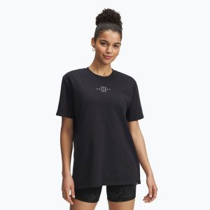 Koszulka damska Under Armour Project Rock Campus. Czarne bluzki Under Armour, m, bez wzorów, rockowe, bez kołnierzyka, bez ramiączek. Za 159,99 zł.