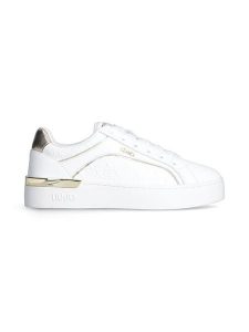 Liu Jo Skórzane sneakersy w kolorze złoto-białym rozmiar: 40. Białe trampki Liu Jo, bez wzorów, z materiału, bez zapięcia. Za 373,35 zł.