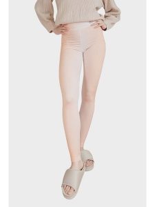 Monki Legginsy w kolorze beżowym rozmiar: XXL. Brązowe legginsy Monki, bez wzorów, z podwyższonym stanem. Za 39,99 zł.