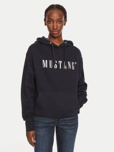 Mustang Bluza Margo 1013934 Granatowy Oversize. Niebieskie bluzy Mustang, l, bez wzorów, z bawełny, bez kaptura. Za 224,99 zł.