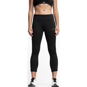 Legginsy treningowe damskie SPDF301 - głęboka czerń. Legginsy marki 4f. W wyprzedaży za 79,99 zł.
