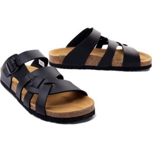 DR. BRINKMANN 700565-1 schwarz, klapki profilaktyczne damskie. Czarne klapki Dr. Brinkmann, bez wzorów, bez obcasa. Za 204,90 zł.