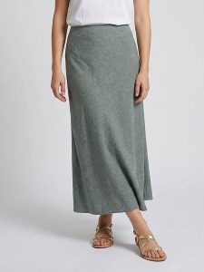 MOSS COPENHAGEN Spódnica "Viana" w kolorze zielonym rozmiar: L. Zielone spódnice Moss Copenhagen, l, bez wzorów, maxi. Za 153,34 zł.