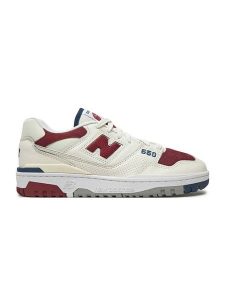 New Balance Skórzane sneakersy "BB550" w kolorze biało-czerwonym rozmiar: 42,5. Białe trampki New Balance, bez wzorów, z materiału, bez zapięcia. Za 430,46 zł.