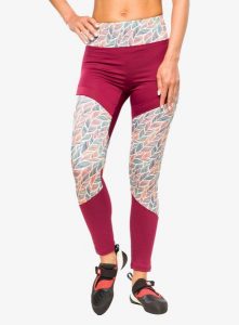 Legginsy wspinaczkowe damskie Ocun Rhea Leggings. Czerwone legginsy Ocun, bez wzorów, z elastanu, długie. Za 126,49 zł.