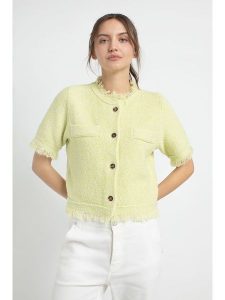 Josephine & Co Kardigan "August" w kolorze żółtym rozmiar: S. Żółte kardigany Josephine & Co, z wełny. Za 304,99 zł.