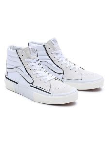 Vans Sneakersy "SK8-Hi Reconstruct" w kolorze kremowo-biało-czarnym rozmiar: 36,5. Białe trampki Vans, bez wzorów, za kostkę, bez zapięcia. Za 118,56 zł.