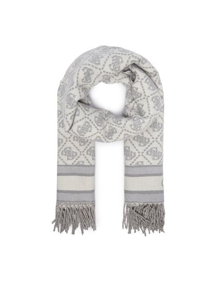 Guess Szalik AW5665 POL03 Szary. Szare rękawiczki Guess, z aplikacjami, z poliesteru. Za 194,99 zł.