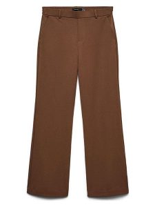 Vero Moda Spodnie w kolorze jasnobrązowym rozmiar: L/L34. Brązowe spodnie z wysokim stanem Vero Moda, bez wzorów, z materiału, z podwyższonym stanem. Za 119,95 zł.