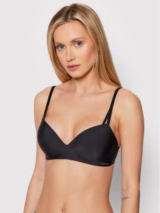 Calvin Klein Underwear Biustonosz bezfiszbinowy Seductive Comfort 000QF6017E Czarny. Czarne biustonosze Calvin Klein Underwear, bez wzorów, z syntetyku. Za 129,99 zł.