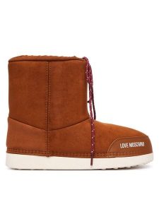 LOVE MOSCHINO Śniegowce JA24112G1PISF212 Beżowy. Brązowe buty zimowe LOVE MOSCHINO, ze skóry, bez obcasa, bez zapięcia. Za 709,99 zł.