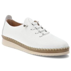 Półbuty damskie Filippo, cholewka ze skóry naturalnej licowej perforowana powierzchnia wiązany fason, białe, DP7542/26. Białe półbuty Filippo, bez wzorów, ze skóry, bez obcasa, bez zapięcia. Za 189,00 zł.