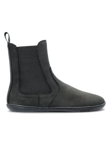 Groundies Skórzane buty "Camden" w kolorze antracytowym do chodzenia na boso rozmiar: 41. Czarne botki Groundies, bez wzorów, z nubiku, bez zapięcia, trekkingowe. Za 249,00 zł.