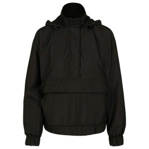 Parka dla kobiet Urban Classic panel. Czarne kurtki Urban Classics, na zimę, bez wzorów, bez kaptura. W wyprzedaży za 170,50 zł.