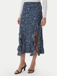 Desigual Spódnica jeansowa Anem 26SWFW04 Niebieski Regular Fit. Niebieskie spódnice Desigual, m, bez wzorów, z jeansu. Za 391,99 zł.