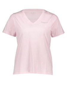Pepe Jeans Koszulka w kolorze jasnoróżowym rozmiar: XL. Różowe bluzki Pepe Jeans, xl, bez wzorów, z bawełny, bez kołnierzyka, bez ramiączek. Za 74,63 zł.