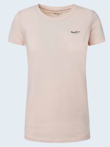 Pepe Jeans FOOTWEAR Koszulka w kolorze jasnoróżowym rozmiar: M. Różowe bluzki Pepe Jeans FOOTWEAR, m, bez wzorów, z jeansu, bez kołnierzyka, bez ramiączek. Za 59,26 zł.