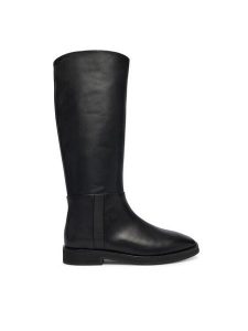 Calvin Klein Kozaki Formal Utk Boot Lth HW0HW02599 Czarny. Czarne kozaki Calvin Klein, bez wzorów, ze skóry, bez obcasa, na płaskiej podeszwie, bez zapięcia. Za 699,99 zł.