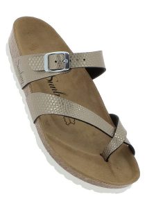 Sunbay Japonki w kolorze szarobrązowym rozmiar: 39. Brązowe klapki Sunbay, bez wzorów, z otwartym noskiem, bez obcasa. Za 127,05 zł.