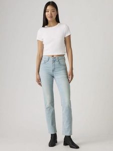 Levi's Dżinsy "724" - Slim fit - w kolorze błękitnym rozmiar: W33/L32. Niebieskie jeansy Levi's®, z aplikacjami, ze skóry, z podwyższonym stanem. Za 299,95 zł.