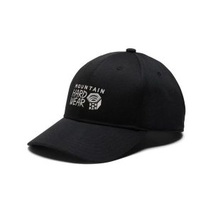 Czapka z daszkiem Mountain Hardwear Logo 6-Panel. Czarne czapki MOUNTAIN HARDWEAR, bez wzorów. W wyprzedaży za 129,00 zł.