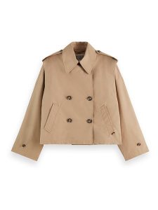 Scotch & Soda Kurtka przejściowa w kolorze beżowym rozmiar: L. Brązowe kurtki Scotch & Soda, l, bez wzorów, bez kaptura. Za 430,46 zł.