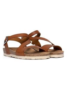 BACKSUN Sandały w kolorze jasnobrązowym rozmiar: 38. Brązowe sandały Backsun, bez wzorów, z materiału, z otwartym noskiem, bez obcasa, bez zapięcia. Za 130,99 zł.